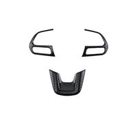Tianwu03 Embellecedor de protección for Volante Interior de Coche, Pegatinas, Accesorios, Compatible con Jeep Compass 2017-2020 y Renegade 2015-2021.(ABS Carbon Fiber)