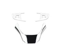 Tianwu03 Embellecedor for Volante de Coche, Compatible con Peugeot 408 2014-2019, 3 Unidades(ABS Silver)