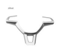 Tianwu03 Embellecedor for Volante de Coche, Compatible con Skoda Octavia 2017, Fabia 2016, Rapid Spaceback 2017.(Silver)