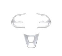 Tianwu03 Pegatina Decorativa for Panel de Volante de Coche, Compatible con Toyota Avalon, Corolla Cross, RAV4 R AV4 2019-2024(Matte Silver)