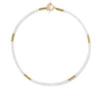 TIANXIAOQWE 2 collares espaciadores de cuentas de piedra de 4 mm para hombre, hebilla OT para pareja, cadena de clavícula junto al mar, Piedra, Cuarzo