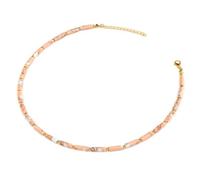 TIANXIAOQWE 4 cuentas redondas de 3 mm con cuentas de piedra bohemia, playa, viento, turquesa, collar para mujer, cadena de clavícula, Piedra, Cuarzo
