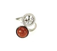 TIANXIAOQWE Anillo de dedo con cuentas de piedra ajustable de cuarzo rosa con árbol de cuarzo natural, para mujer, fiesta, boda, Piedra Vidrio Piedra esmaltado cristal, Zirconia cúbica Ágata Obsidiana