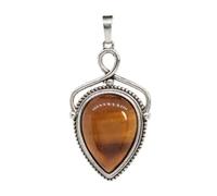 TIANXIAOQWE Colgante de gota de agua de piedra natural para mujer, collar de cuarzo rosa, colgante de ópalo lazuli, sin cadena, Piedra, Cuarzo