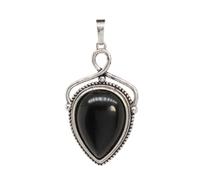 TIANXIAOQWE Colgante de gota de agua de piedra natural para mujer, collar de cuarzo rosa, colgante de ópalo lazuli, sin cadena, Piedra, Cuarzo