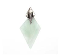 TIANXIAOQWE Colgantes triangulares de piedra para mujer y hombre, collar de fluorita natural facetada, sin cadena, Piedra Vidrio Piedra esmaltado cristal, Circonita cúbica Ágata Obsidiana
