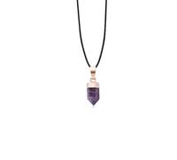 TIANXIAOQWE Collar con colgante de piedra natural de estilo bohemio hecho a mano para mujer, collar occidental, Piedra Vidrio Piedra Esmaltado cristal, Circonia cúbica Ágata Obsidiana