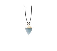 TIANXIAOQWE Collar con colgante de piedra natural, ópalo de cuarzo rosa para mujer, accesorios de péndulo de fluorita, Piedra Vidrio Piedra Esmaltado cristal, Circonia cúbica Ágata Obsidiana