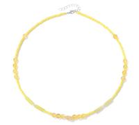 TIANXIAOQWE Collar de cuentas de arroz de estilo bohemio con diseño fragante de 6 mm, cadena de clavícula de piedra original, Piedra, Cuarzo