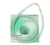 TIANXIAOQWE Collar de cuentas de piedra de 4 mm para mujer, minimalista, cadena de clavícula, Piedra, Cuarzo