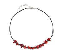 TIANXIAOQWE Collar de grava europea y americana para mujer, piedra irregular, cadena de clavícula para hombre y mujer, Piedra Madera, Cristal