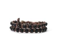 TIANXIAOQWE Pulsera budista de 6 mm con cuentas de piedra natural de sándalo, Buda y rosario, pulsera de cuentas de calabaza para hombre y mujer, Piedra Vidrio Piedra esmaltado cristal, Circonita
