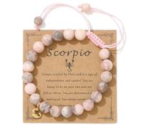 TIANXIAOQWE Pulsera con colgante de cebra rosa tejida a mano ajustable con grabado de amor, Pull type, Piedra Madera, Crystal