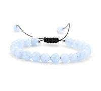 TIANXIAOQWE Pulsera de cuentas de piedra de lava natural, ajustable, trenzada, para hombres y mujeres, yoga, X, Piedra Vidrio Piedra esmaltado cristal, Circonita cúbica Ágata Obsidiana