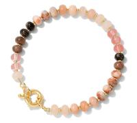 TIANXIAOQWE Pulsera de cuentas de piedra europea y americana para mujer, estilo pequeño, estilo académico, con hebilla de viento, estilo novia, Piedra Madera, Crystal
