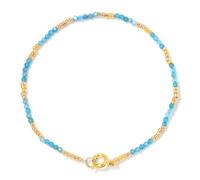 TIANXIAOQWE Pulsera de cuentas finas de 2 mm, estilo europeo y americano, pequeña fragante, para mejor amigo, boda, día de San Valentín, 18cm, Piedra Madera, Crystal