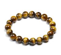 TIANXIAOQWE Pulsera de cuentas para hombre, de piedra natural, hecha a mano, para yoga, pareja y mujer, 23cm 9inch, Piedra Madera, Crystal