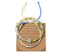 TIANXIAOQWE Pulsera de estilo bohemio de verano de 6 mm, cuentas de piedra, mariposa, elefante, cactus, accesorios, cuerda, pareja, Piedra Madera, Crystal