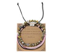 TIANXIAOQWE Pulsera de estilo bohemio de verano de 6 mm, cuentas de piedra, mariposa, elefante, cactus, accesorios, cuerda, pareja, Piedra Madera, Crystal
