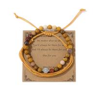 TIANXIAOQWE Pulsera de estilo bohemio de verano de 6 mm, cuentas de piedra, mariposa, elefante, cactus, accesorios, cuerda, pareja, Piedra Madera, Crystal