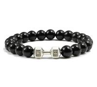 TIANXIAOQWE Pulsera de piedras volcánicas de 8 mm para hombre y mujer, Piedra Vidrio Piedra esmaltado cristal, Circonita cúbica Ágata Obsidiana