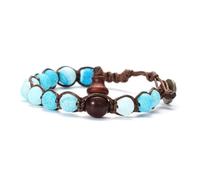 TIANXIAOQWE Pulsera de rosario de sándalo rojo con cuentas de piedra natural de budismo tibetano de 8 mm, para hombres y mujeres, Piedra Vidrio Piedra esmaltado cristal, Circonita cúbica Ágata