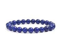 TIANXIAOQWE Pulsera elástica de cuentas de piedra natural de 19 cm para mujeres y hombres, cuarzo y ágatas, Piedra, Cuarzo