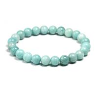 TIANXIAOQWE Pulseras de cuentas de piedra natural para mujeres y hombres, pulseras de Navidad de 6, 8, 10 mm, 23cm 9inch, Piedra Madera, Crystal