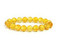 TIANXIAOQWE Una pulsera elástica de 19 cm para mujer, ágata de cuarzo, cumpleaños, yoga, para hombre, Piedra Madera, Crystal