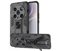 Tianyan Funda Honor Magic 4 Pro 5G,Anti-Shock 360 Grados con Pliegue Soporte Carcasa [Hard PC y Silicona TPU Armor Case] Ultra-Delgado protección Funda para Honor Magic 4 Pro,Negro
