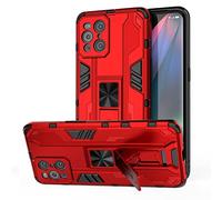Tianyan Funda OPPO Find X3 Pro 5G,Anti-Shock 360 Grados con Soporte Carcasa [Dual Layer 2in1 Hard PC y Silicona TPU Tough Armor Case] protección Funda para OPPO Find X3 Pro,Rojo