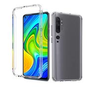 Tianyan Funda para Xiaomi Mi Note 10,360 Grados Full Body Antigolpes Carcasa Suave TPU Silicona Delantera y PC Duro Trasera 2 in 1 Protección Funda para Xiaomi Mi Note 10/ Note 10 Pro,Transparente