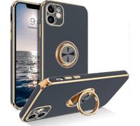 TIANYING for iPhone 11 Case with 360 Ring Holder, Shockproof Slim Kickstand Magnetic Support Car Mount Women Men Non-Slip Protective Phone Case for iP
