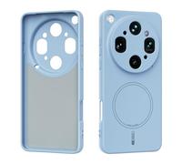 TIANYUE Funda Magnética para OPPO Find X9 Ultra, Compatible con mag-Safe, Anillo Magnético Integrado, Funda Delgada Antichoque de Silicona Líquida para OPPO Find X9 Ultra-Azul Claro