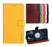 TIANYUE Funda OPPO A5X Fundas, Cáscara Tapa Cierre Magnético y Ranuras Tarjetas Carcasa Libro Protección para Teléfono OPPO A5X Case-Amarillo