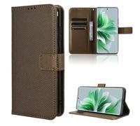 TIANYUE Funda para Huawei Enjoy 90 Pro MAX, Suave PU Cuero para Fundas Flip Case Cover, Billetera con Soporte, patrón de Diamante Carcasa para Huawei Enjoy 90 Pro MAX, Marrón