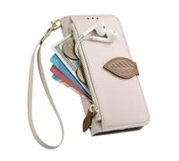 TIANYUE Funda para Motorola Edge 5G 2025, Estuche de Cuero PU con Cremallera, Cierre Magnético y Soporte Plegable Integrado，Funda para Motorola Edge 5G 2025-Blanco