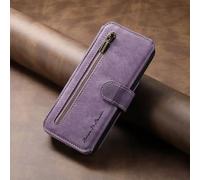 TIANYUE Funda para OnePlus Ace 5, Funda de Cartera con Cremallera y 7 Ranuras para Tarjetas, Case con Bloqueo RFID, Cubierta para OnePlus Ace 5-Púrpura