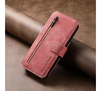 TIANYUE Funda para Realme GT 8 Pro, Funda de Cartera con Cremallera y 7 Ranuras para Tarjetas, Cover con Bloqueo RFID, Cubierta para Realme GT 8 Pro-Rosa
