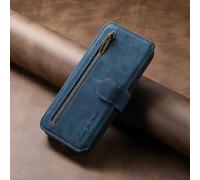 TIANYUE Funda para Samsung Galaxy A06, Funda de Cartera con Cremallera y 7 Ranuras para Tarjetas, Case con Bloqueo RFID, Cubierta para Samsung Galaxy A06-Azul