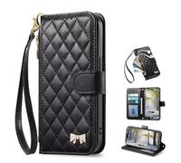 TIANYUE Funda para TCL 60 SE NxtPaper 5G Tipo Billetera con Cremallera, Cover con [Soporte Integrado] [Tarjeteros][Correa], Funda TPU a Prueba de Golpes para TCL 60 SE NxtPaper 5G-Negro