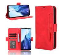 TIANYUE Funda para TCL K70 NxtPaper, Flip Folio Magnético Billetera Funda de Cuero, Elegante Carcasa con Tapa Abatible Phone Case para TCL K70 NxtPaper-Rojo