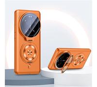 TIANYUE Funda para Xiaomi 17 Ultra, Funda magnética Compatible con mag-Safe, Compatible con Carga inalámbrica Cover con Soporte para Xiaomi 17 Ultra-Naranja