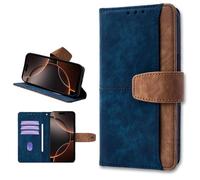 TIANYUE Funda para Xiaomi Redmi K70E 5G/Poco X6 Pro 5G, Funda Retro de Bloques de Colores con Tarjetero y Soporte, Cubierta de Cuero PU para Xiaomi Redmi K70E 5G/Poco X6 Pro 5G, Azul