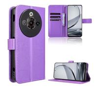 TIANYUE Funda para ZTE Nubia Focus Pro 5G, Suave PU Cuero para Fundas Flip Case Cover, Billetera con Soporte, patrón de Diamante Carcasa para ZTE Nubia Focus Pro 5G, Violeta