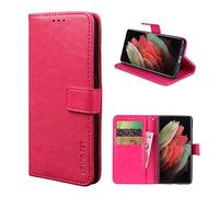 TIANYUE Funda TCL 30 SE Fundas, Cáscara Tapa Cierre Magnético y Ranuras Tarjetas Carcasa Libro Protección para Teléfono TCL 30 SE Case-Rosa roja