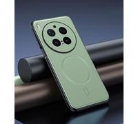 TIANYUE Funda Vivo X300 Pro Delgada [Carga Inalámbrica Magnética] TPU Blando con Textura de Piel, Anti-Huellas y Suave al Tacto, Funda para Vivo X300 Pro-Verde