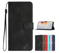 TIANYUE Funda ZTE Blade V70 MAX, Funda de Cuero PU Libro Case con Ranuras para Tarjetas y Soporte Plegable Wallet Case para ZTE Blade V70 MAX-Negro