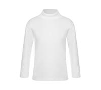 TiaoBug Camiseta Interior de Térmica para Niños Unisex Top de Manga Larga Color Sólido con Cuello Medio Alto Jerséis Ropa Térmica Infantil