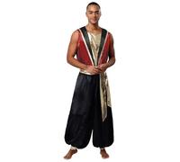 TiaoBug Disfraz De Cosplay Príncipe India Para Hombre Pelele Con Cinturón Metálico Traje De Lámpara Mágica Disfraz Halloween Carnaval Fiesta